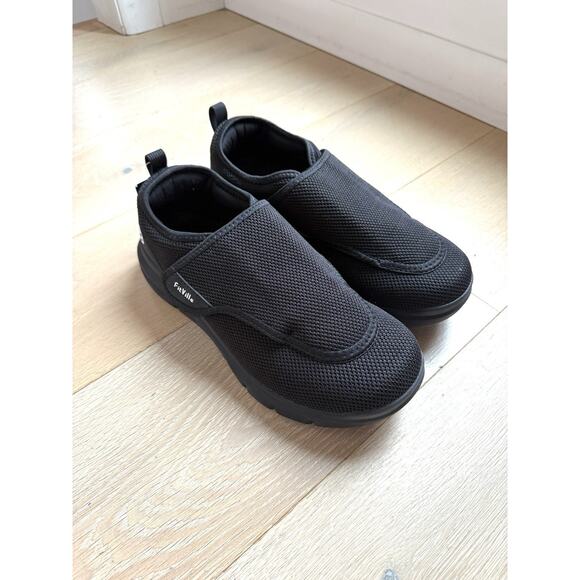 Fitville Mens Marca Black Knit Orthopedic Diabetic Walking Shoes Size 10.5 EW - Picture 2 of 9